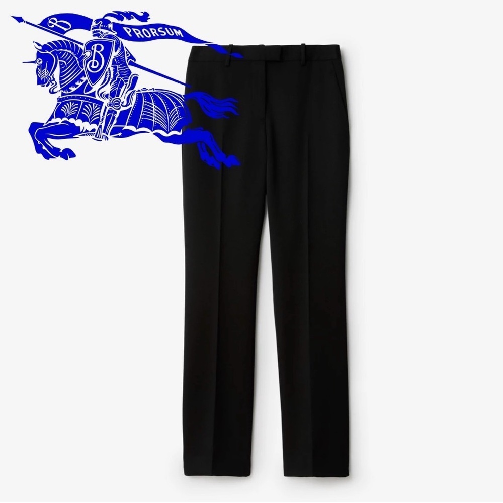 BURBERRY London Black Wool Blend
Tailored Trousers